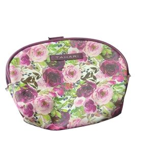 Tahari Floral Cosmetic Bag - Purple and Green